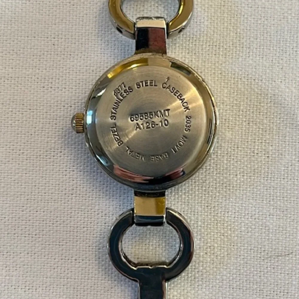 VINTAGE | Silver-Tone Bracelet Watch with Rhinestones-NEW Battery